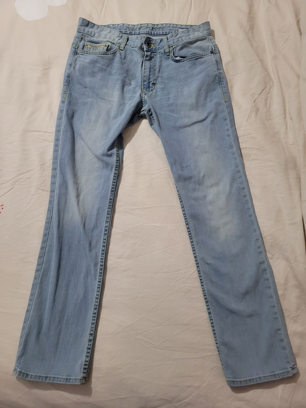 Womens SLIM Light Blue Denim Jeans - Classic Straight Fit